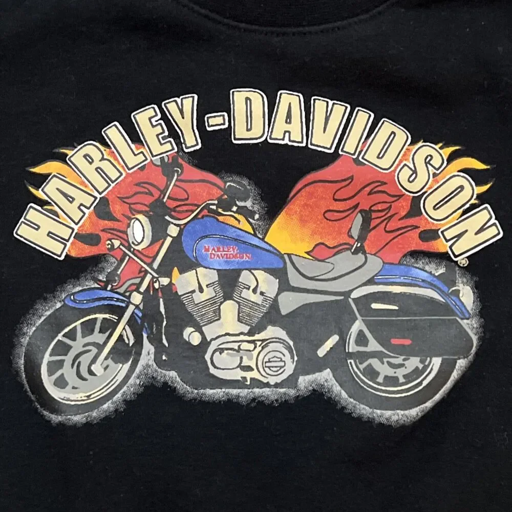 Harley Davidson Baby Romper Bodysuit w /Tattoo Arm Sleeves Size 0-3 Months